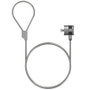 Aisens Cable de Seguridad ASLK-D40K02-SL con Llave, 1,5 m, Plata